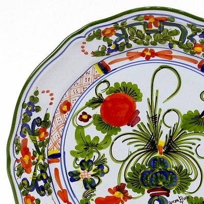 Artistica - Deruta of Italy - Wholesale Dinner Plate - FAENZA-CARNATION: Scalloped Dinner Plate (11 D)