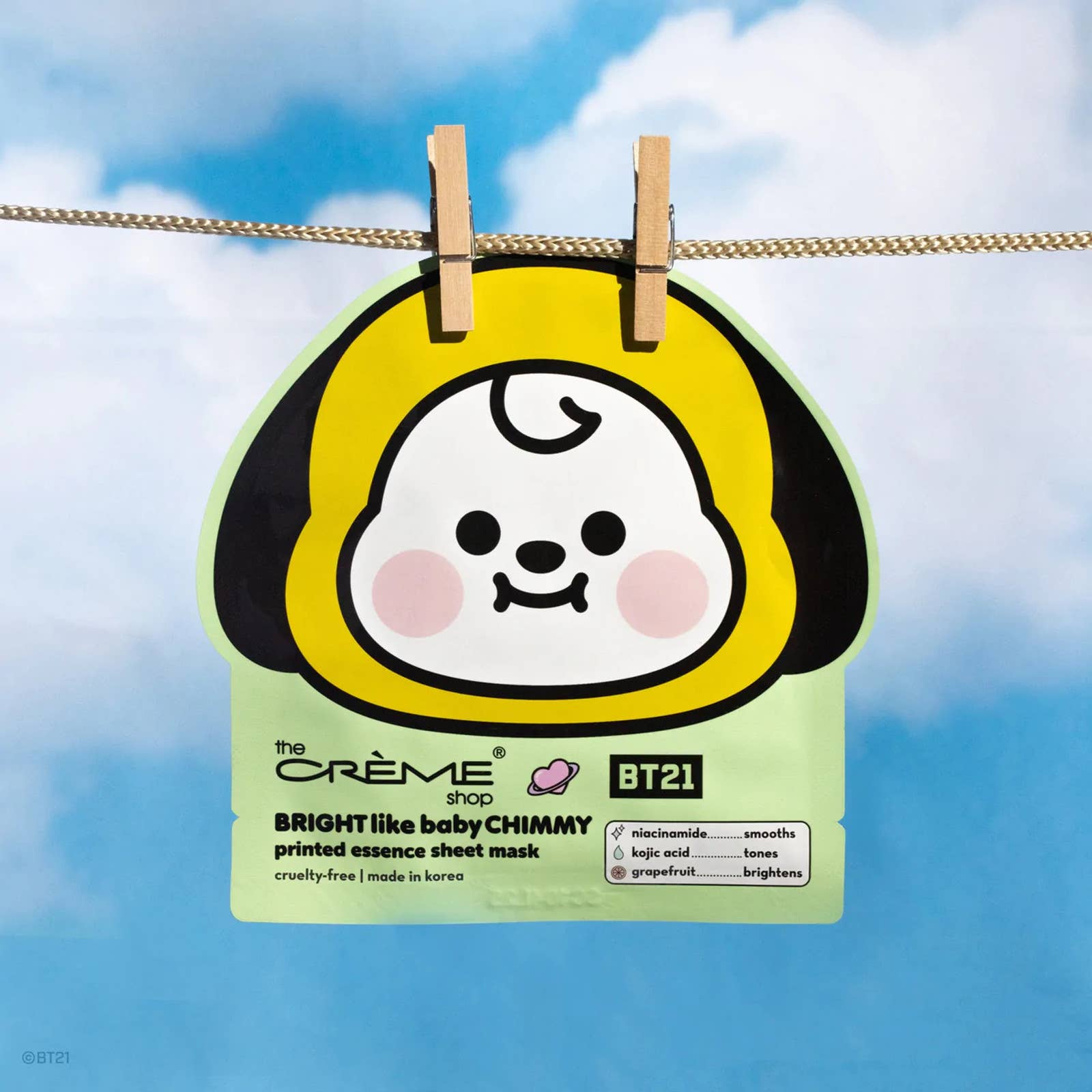 KJ Beauty and Health - Wholesale Skincare Face Mask - THE CREME SHOP BRIGHT Like Baby CHIMMY Sheet Mask