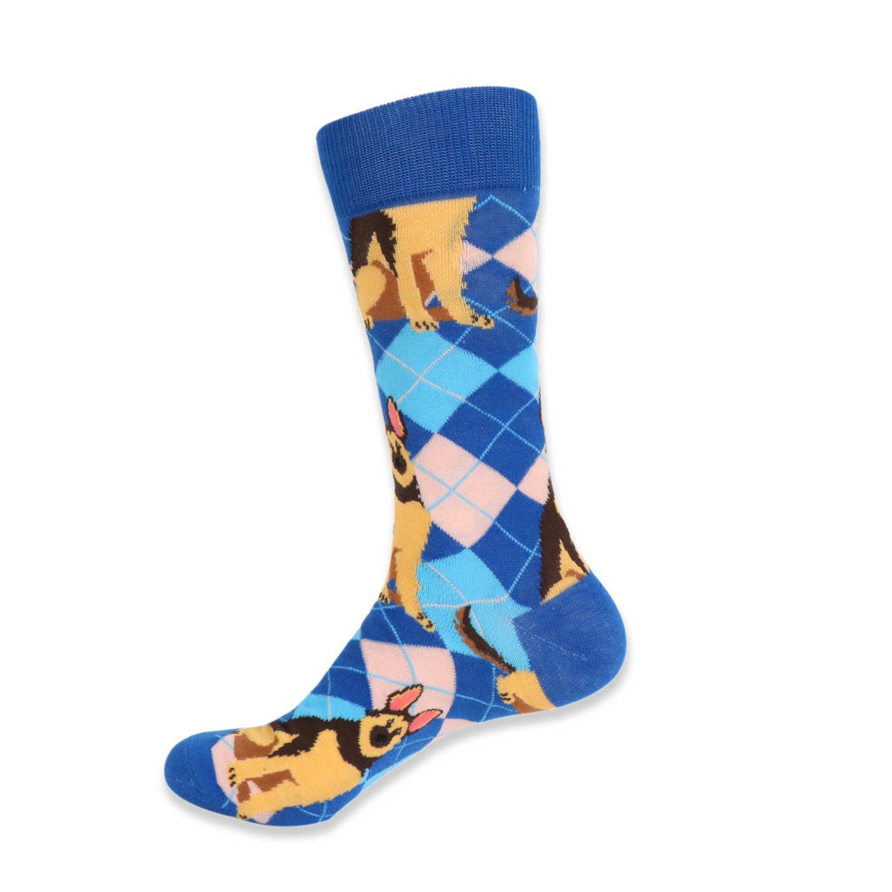 Selini New York - Wholesale Socks - Men's - German Shepherd Argyle Socks for Men2