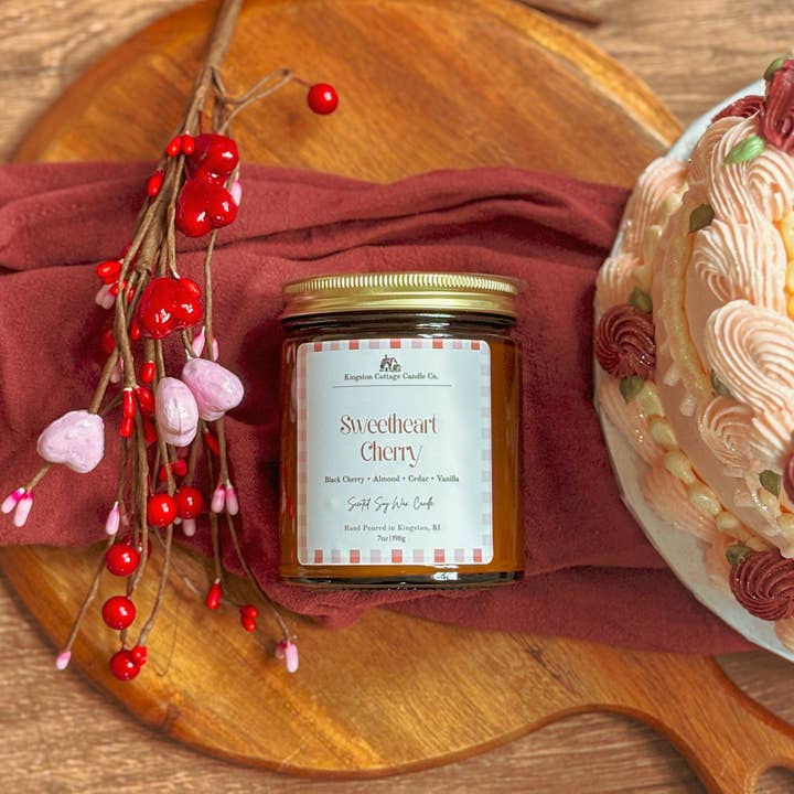 Kingston Cottage Candle Co. - Wholesale Jar/Filled Candle - Sweetheart Cherry Soy Candle6