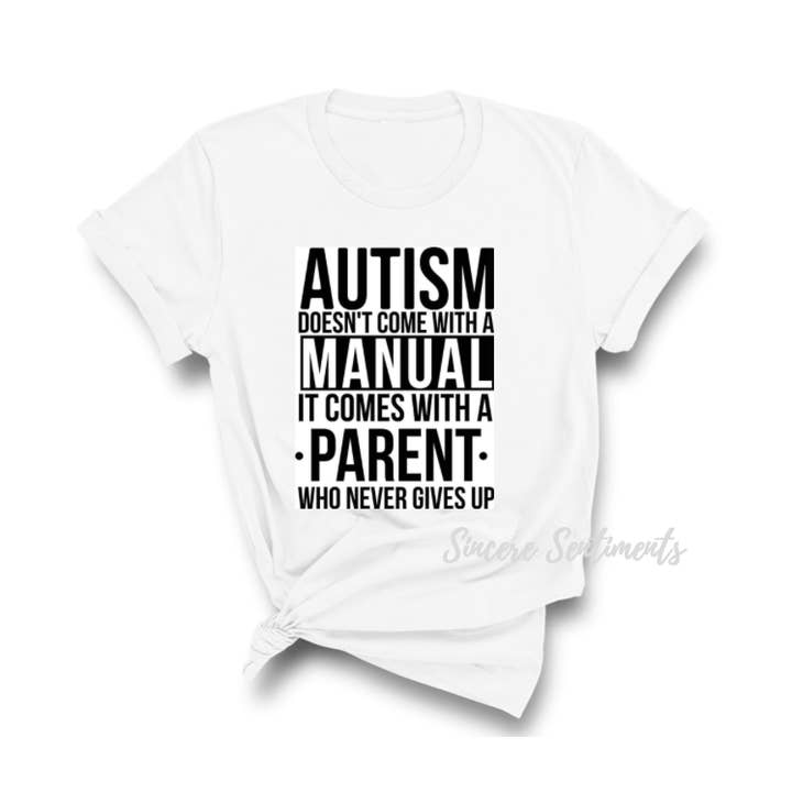Autisme Ouder T-shirt voor wholesale door Sincere Sentiments LLC