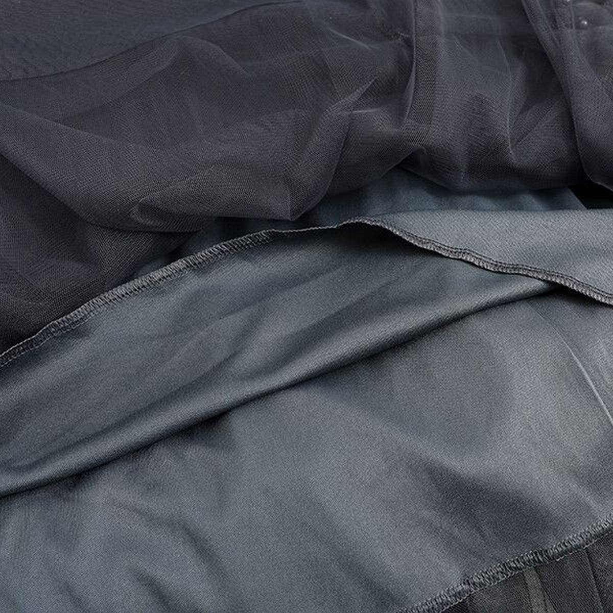 ACCITY - Wholesale Skirt - Women's - BEADED MESH PLEATED SKIRT A LINE TULLE SKIRT_CWBLS039810