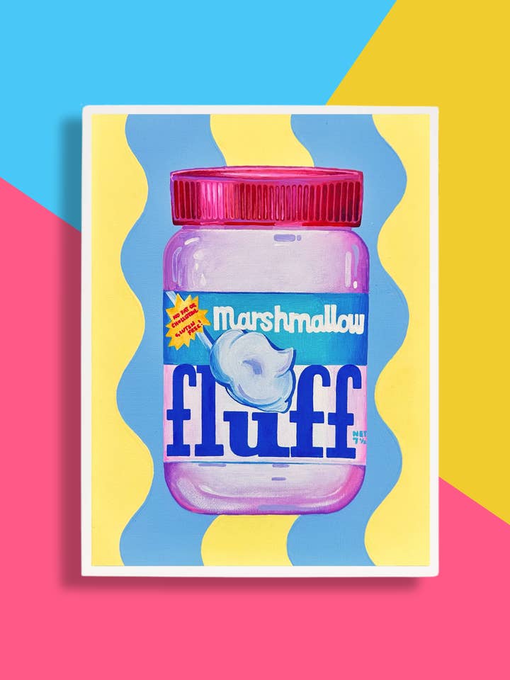 Retro Marshmallow Fluff - Feminist Food Art Print, Kitchen for wholesale by The Blank Canvas Company