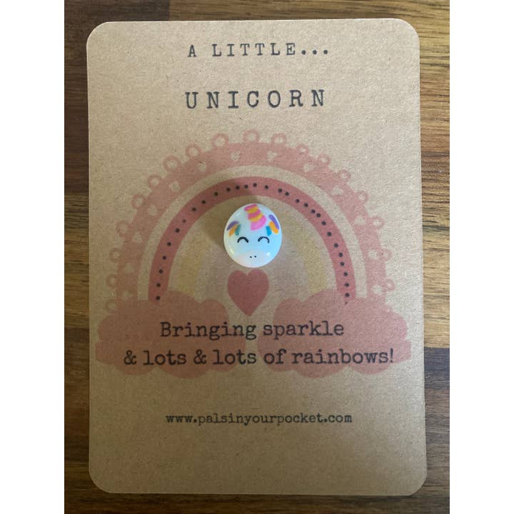 Pals in your Pocket - Wholesale Keepsake coin/token - Unicorn Princess Party Charms With Glitter Decor4