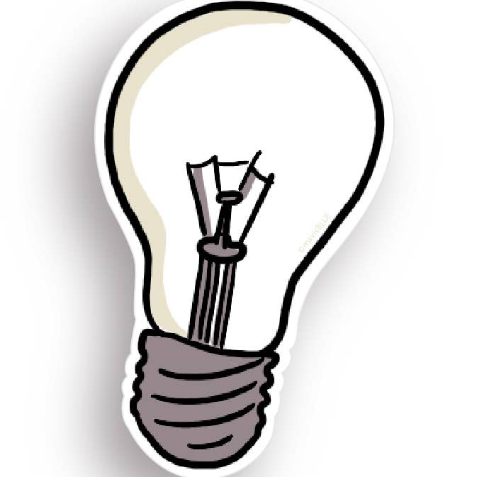 light bulb sticker for wholesale by mavisBLUE paper goods
