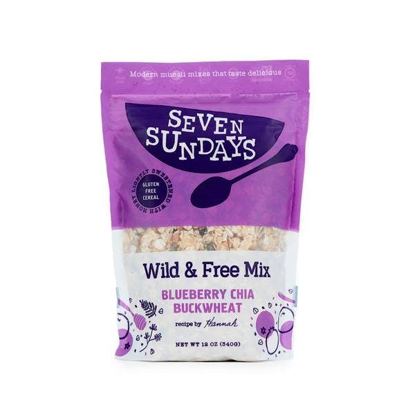 Wild & Free Blueberry Chia Muesli for wholesale by Seven Sundays
