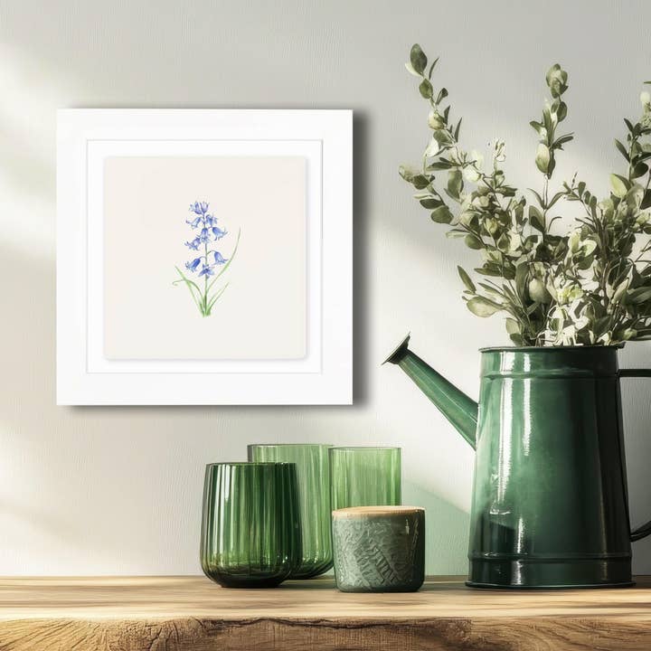 Framed Print - Ceramic Tile - Floral Prints for wholesale by Crumble & Core