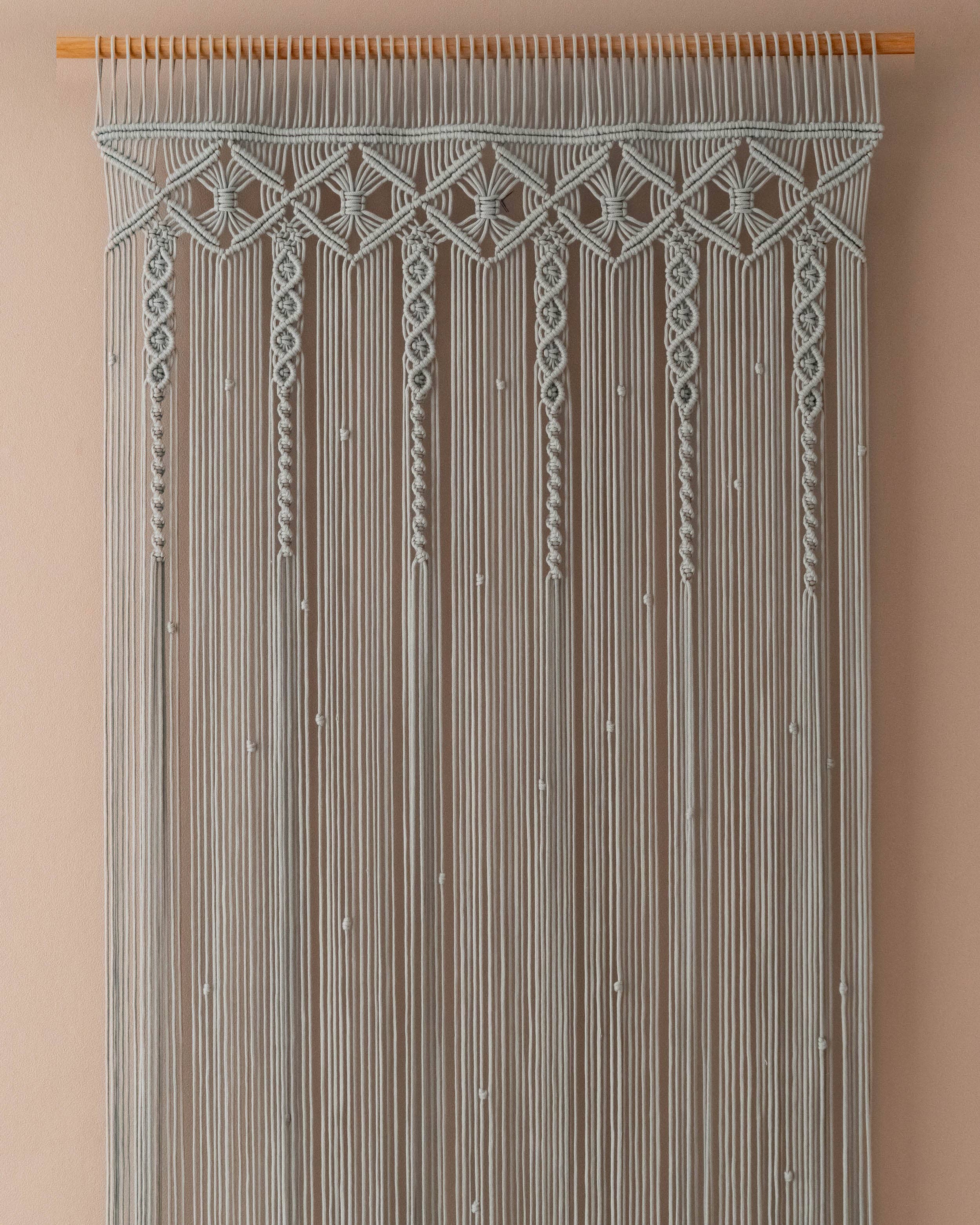 HeartCrafted - Vente Rideaux - Rideau macramé Boho pour porte et fenêtre C0612