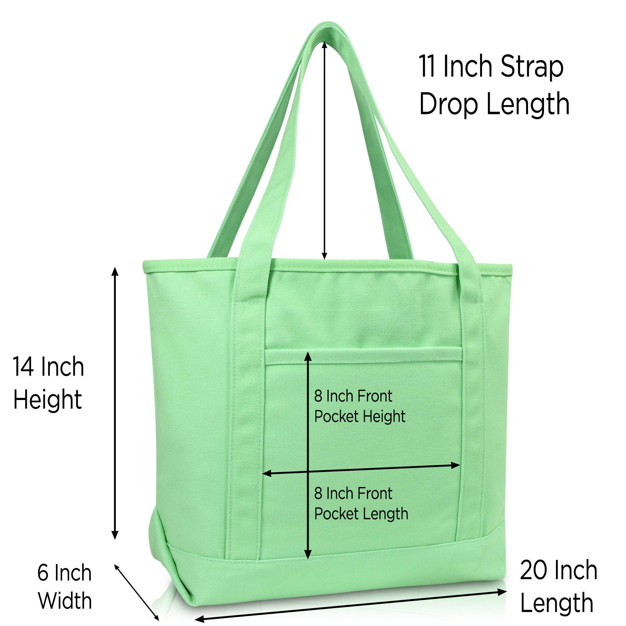 Dalix – wholesale Tote bag – Women's – DALIX 20" Solid Color Cotton Canvas Shopping Tote Bag26