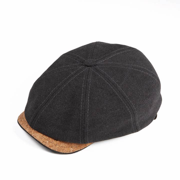 Ryder Asgrijze Zomerse Katoenen Canvas Bakerboy Newsboy Pet Wit voor wholesale door Dasmarca Hats