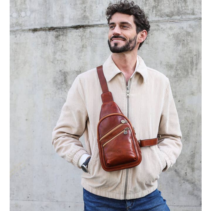 Time Resistance – Mala de tiracolo – Homem por atacado – Mala de Couro a Tiracolo - Catch-2223