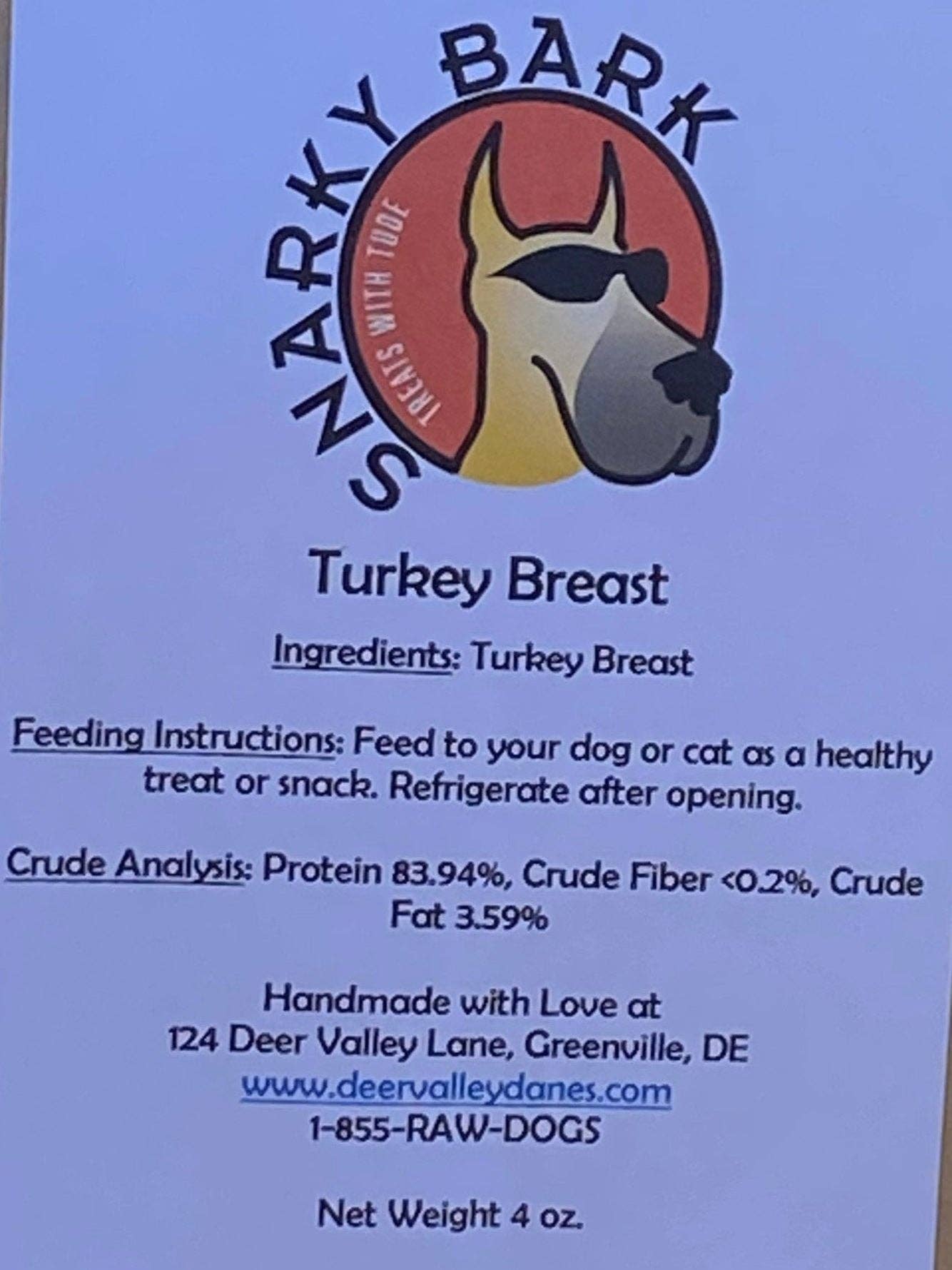 Snarky Bark - Wholesale Pet Treats - Dog - Snarky Bark Turkey Breast Jerky2