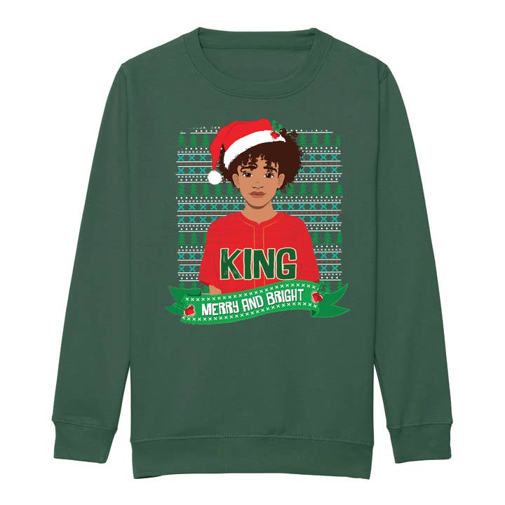 Fefus Designs - Wholesale Sweatshirt - Kids - Mixed Race Boy Christmas Sweatshirt – Holiday Jumper | Fefus Designs2