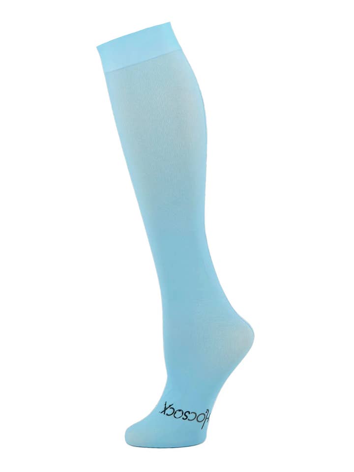 Solid Carolina Blue Athletic Socks for wholesale by Hocsocx, Inc.