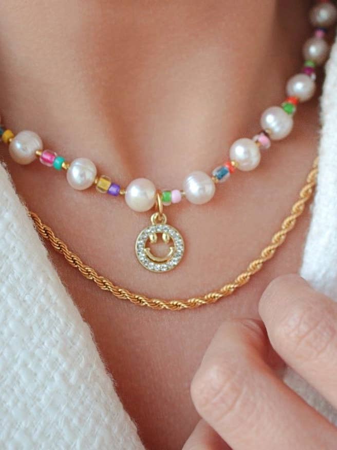 "Happy Day" 24 Karat Gold Freshwater Pearls & Colorful Beads for wholesale by Divine Dulcet