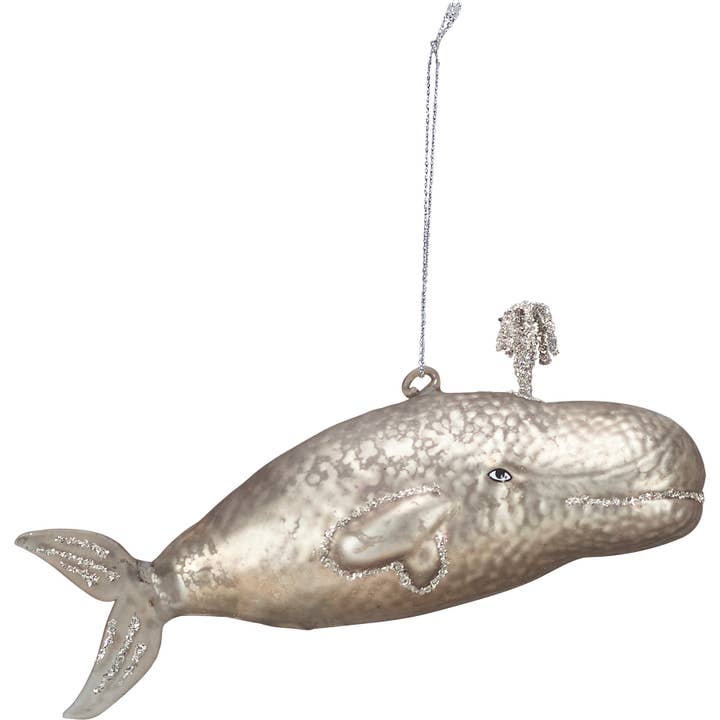 Primitives by Kathy - Wholesale Ornament - Glass Gray Whale Ornament