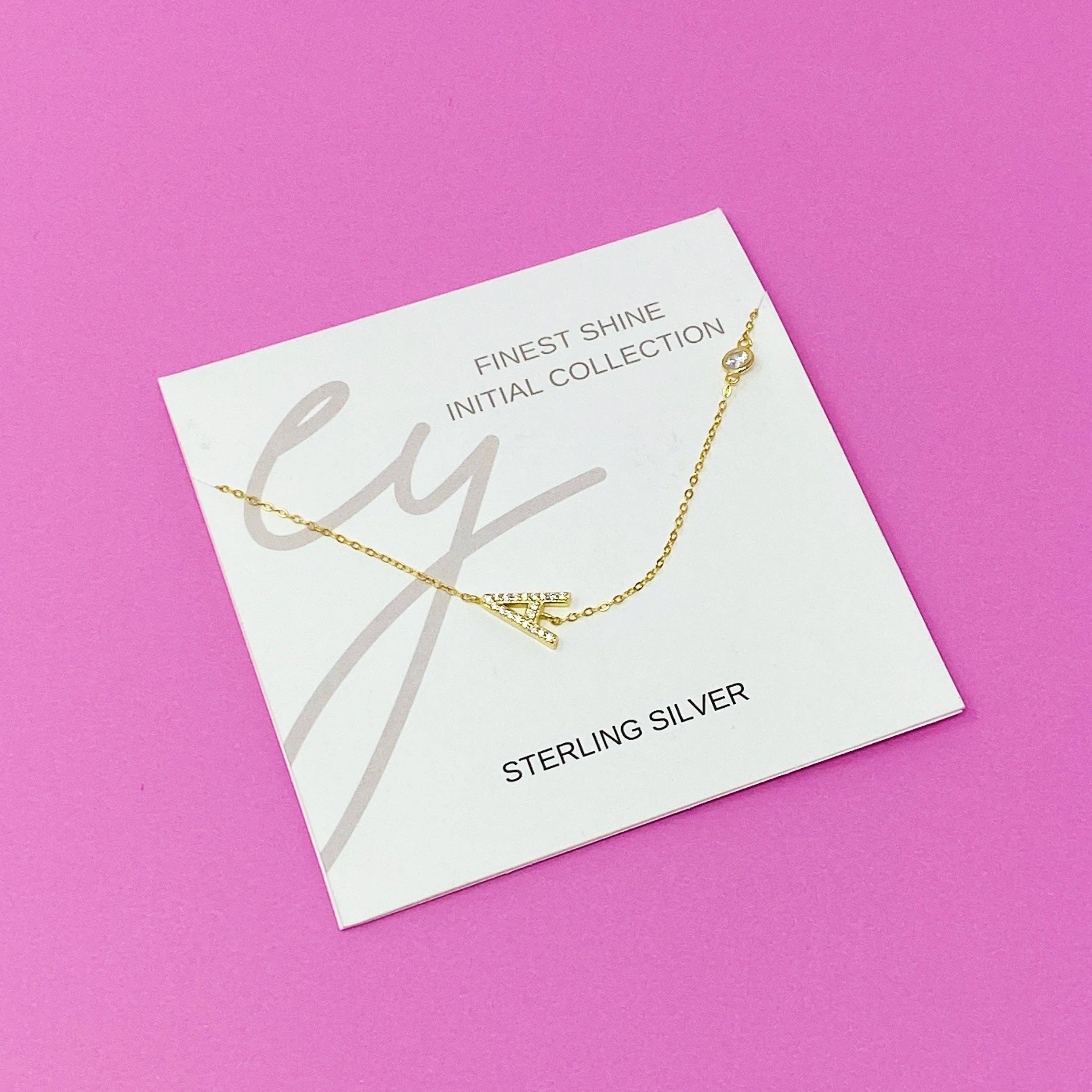 Ellison+Young - Wholesale Pendant/Charm Necklace - Finest Shine Initial Sterling Silver Necklace29