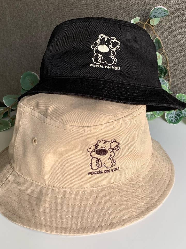 Focus On You Embroidered Unisex Bucket Hat for wholesale by Overthinker Apparel