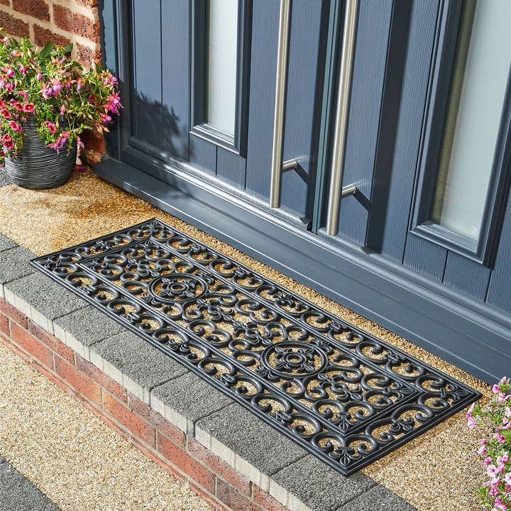Radcliffe Iron-Effect Doormat Duty Rubber Rectangle 42 for wholesale by Esselle Limited
