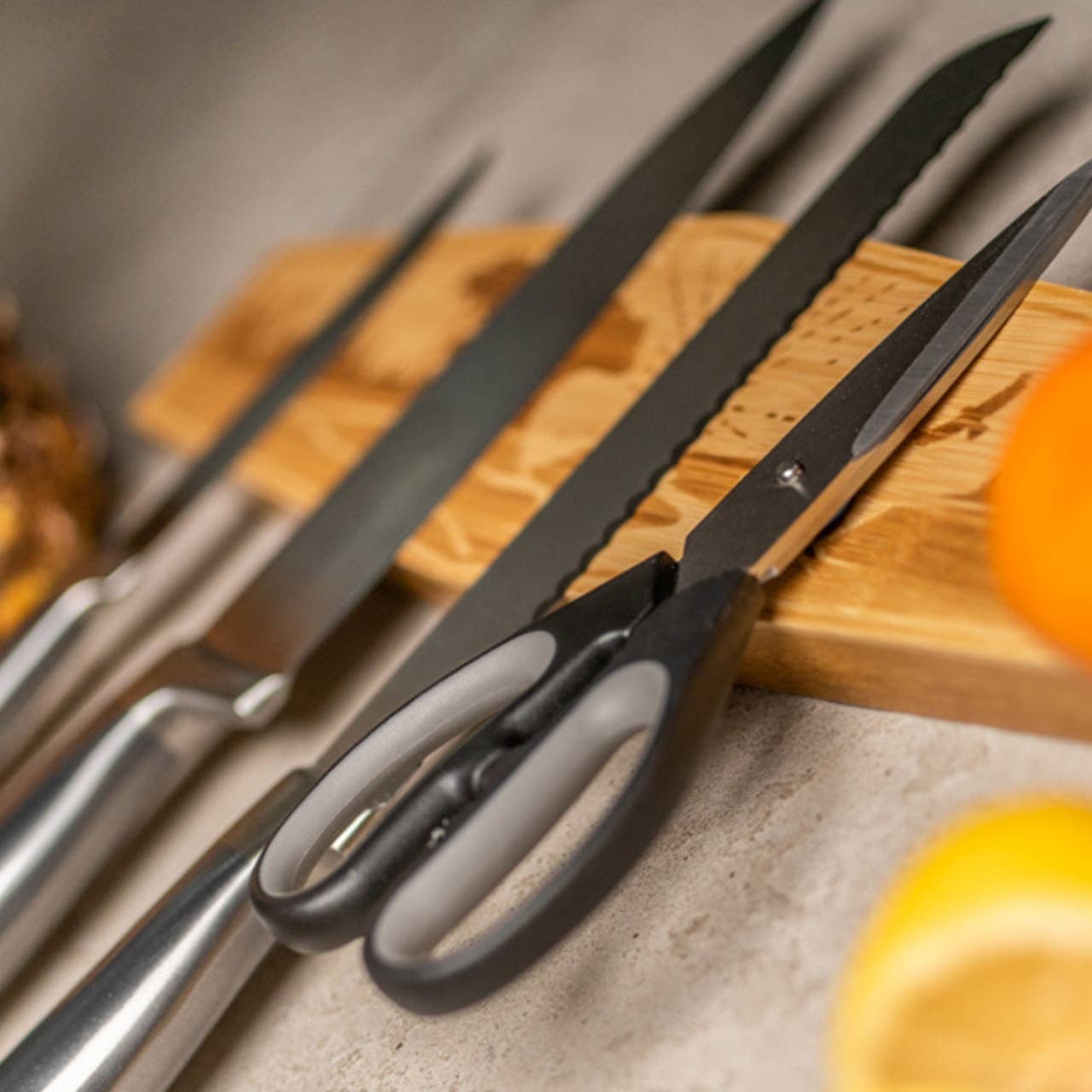 Rudderr, LLC/MintBucket - Wholesale Knife Storage - 16" Premium Magnetic Engraved Knife Holder for Wall - Bear7