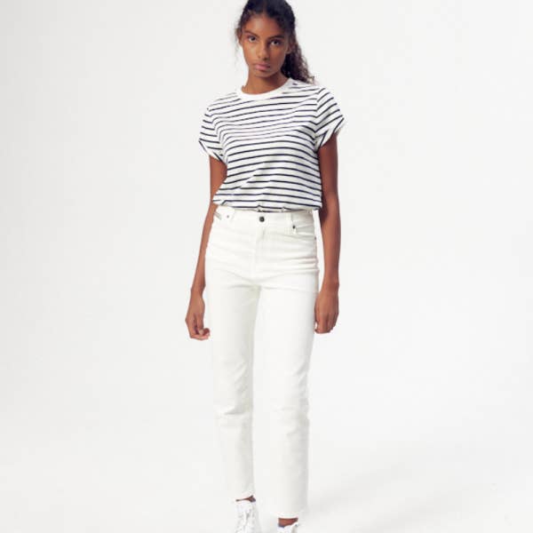 Jean Jeanne Blanc Coupe Mom for wholesale by La Gentle Factory