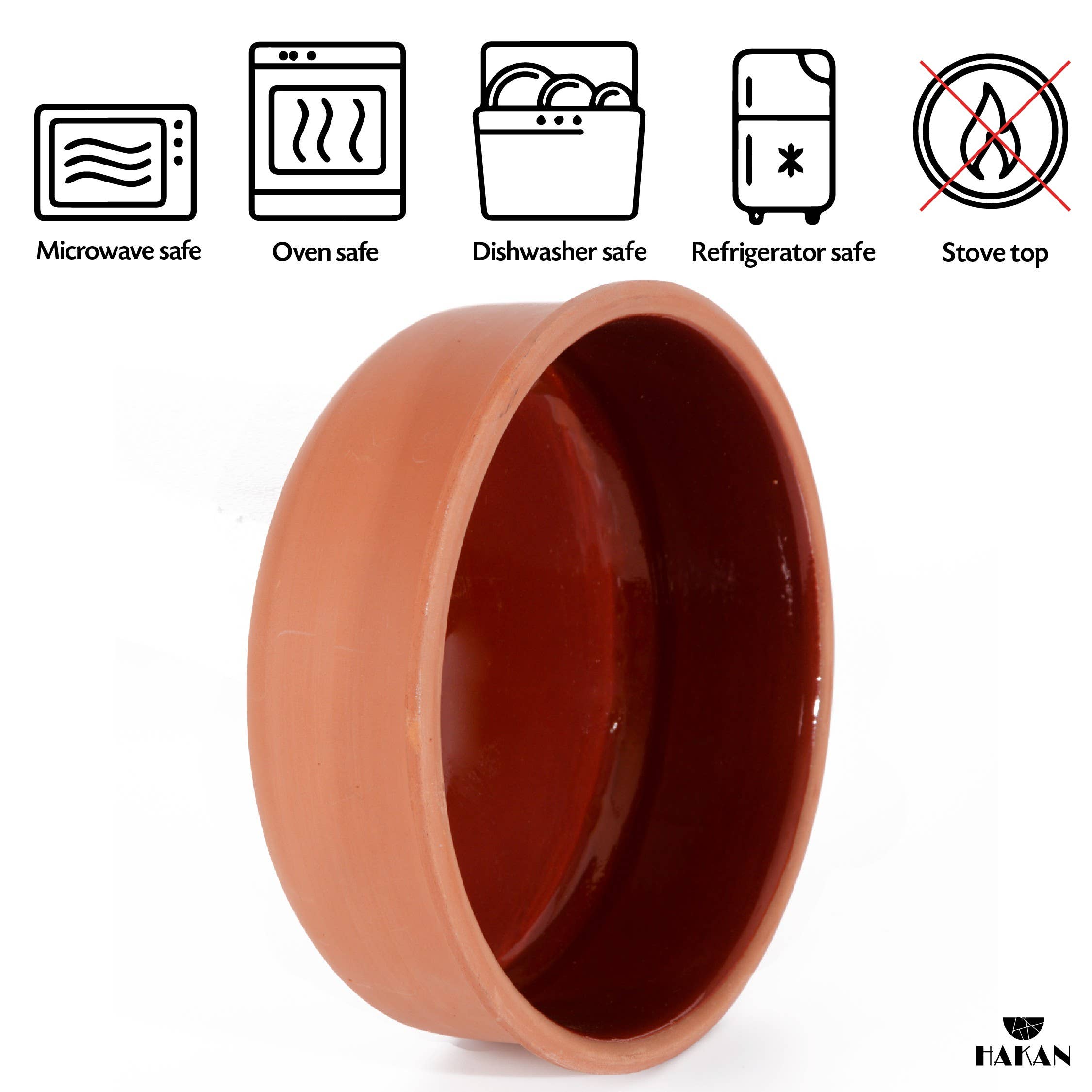 Hakan - Vente Marmites - Ensemble de 4 bols en argile Hakan Athens, bols en terre cuite de 5,7 pouces3