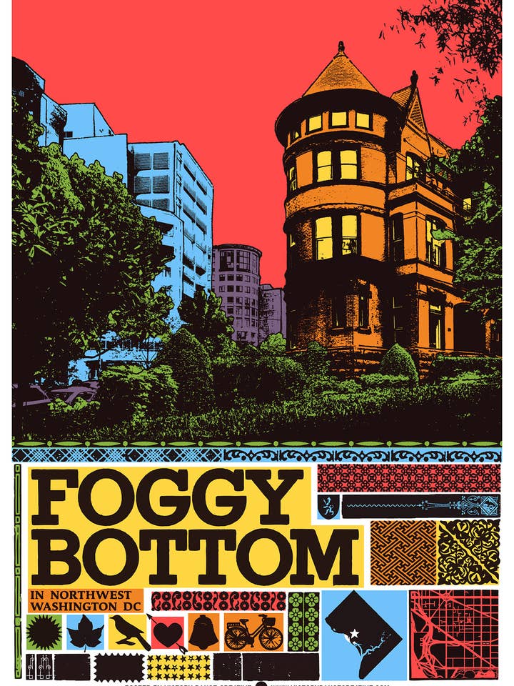 Serigrafía Foggy Bottom DC para venta al por mayor de Victory Dance Creative