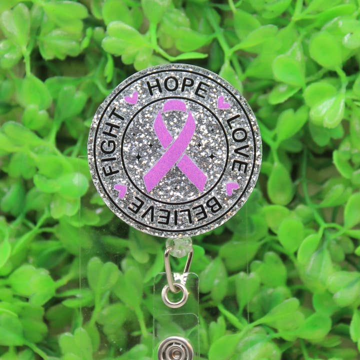 Porta badge/porta ID con avvolgitore Cerchio di Consapevolezza del Lupus per la vendita all'ingrosso da parte di Hylidae Boutique