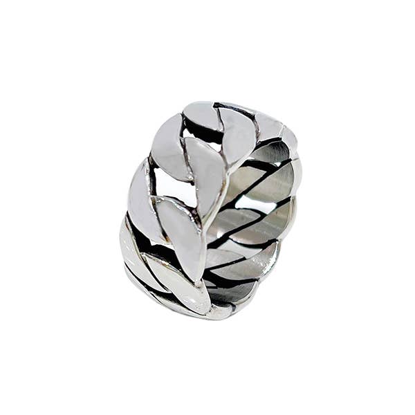 AMORINO SRL - Wholesale Band/Stacked Ring - MEN'S WIDE CHAIN RING 12MM - ZM2268D7512