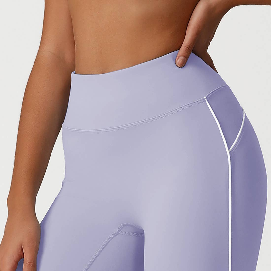 Sodalemon – Engroshandel Activewear-sæt – til kvinder – Sømløst Højtaljet Yogasæt: Jakke + Udsvingede Leggings9