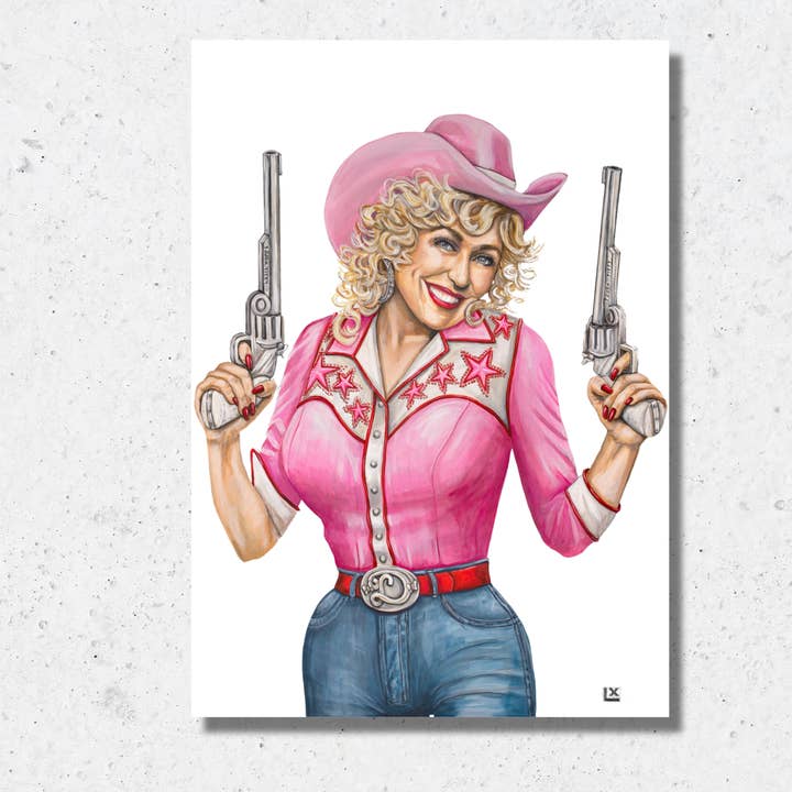Impression sur papier Tough Titty (Dolly Parton) pour la vente par LX Artworks