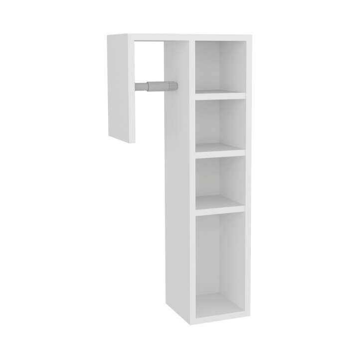 White Lodi Freestanding Toilet Paper Cabinet With Slim Vertical Design And Storage Compartment for wholesale on Faire4