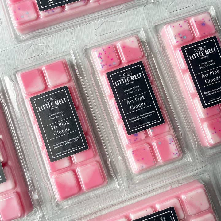 Ari Pink Cloud Wax Melt Snap Bar for wholesale by The Little Melt Company