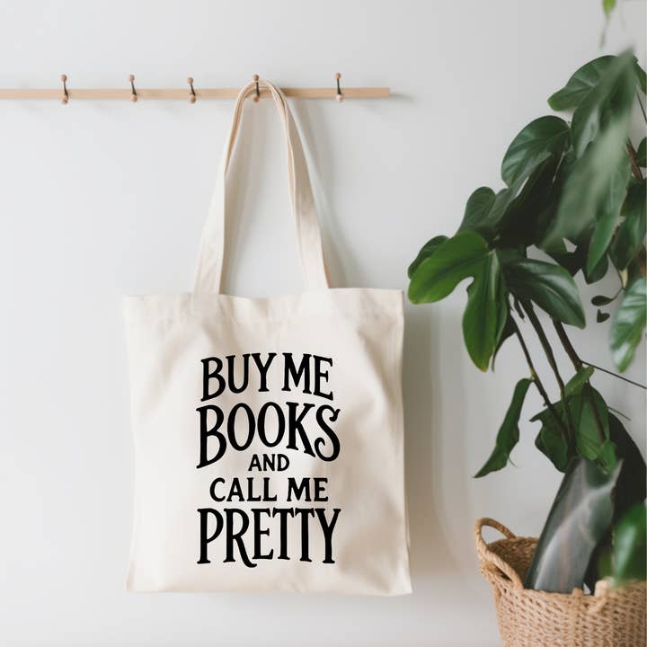 EnchantingSunshine - Wholesale Tote Bag - Unisex - Buy Me Books And Call Me Pretty Canvas Tote Bag