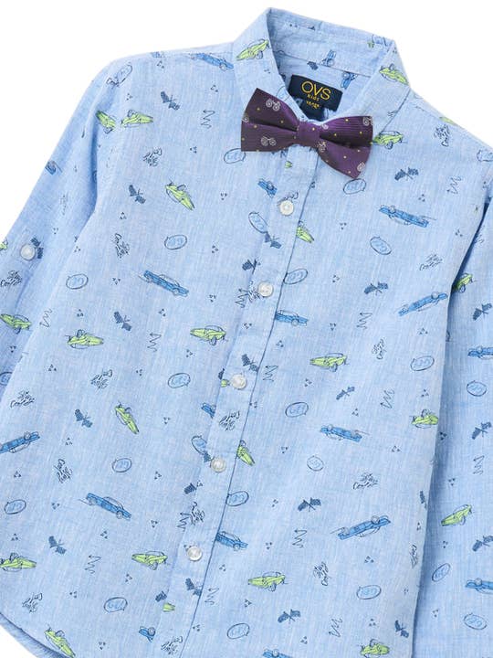 Josvil - Venta al por mayor Pajarita - Niños - PAJARITA NIÑO SEDA ARTIFICIAL MORADA BICICLETAS