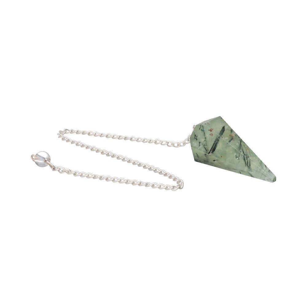 Vives de la Cortada S.L - Wholesale Spiritual Stone/Crystal - Faceted Prehnite Pendulum (FAC8)1