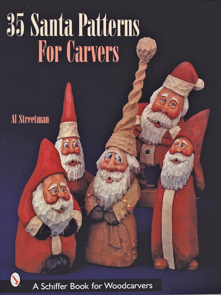 35 Santa Patterns for Carvers for wholesale by Schiffer Publishing