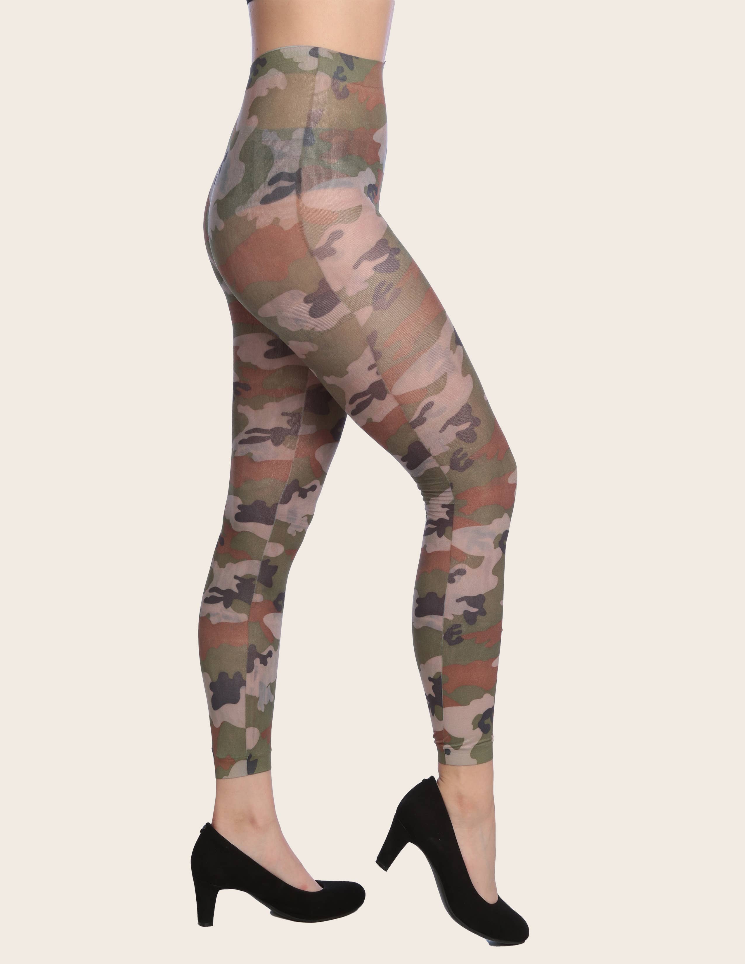 Isadora, Tipi toe, & James Fiallo - Wholesale Panty's - Dames - Modieuze Isadora legerbruine spandex panty voor dames2