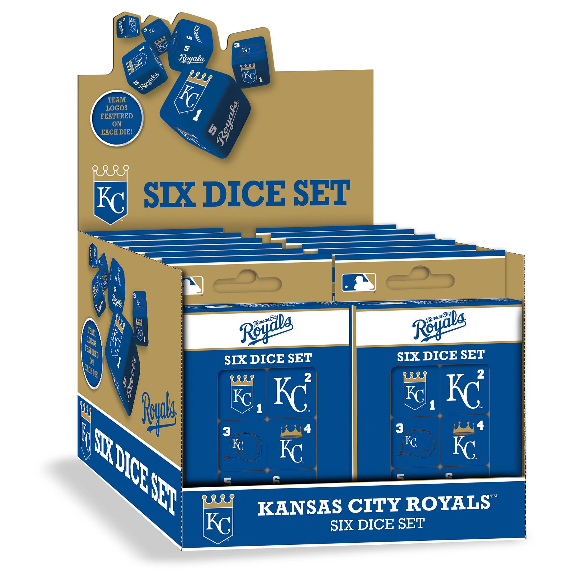 Masterpieces Puzzles - Wholesale Dice - Kansas City Royals Dice Set - 19mm2