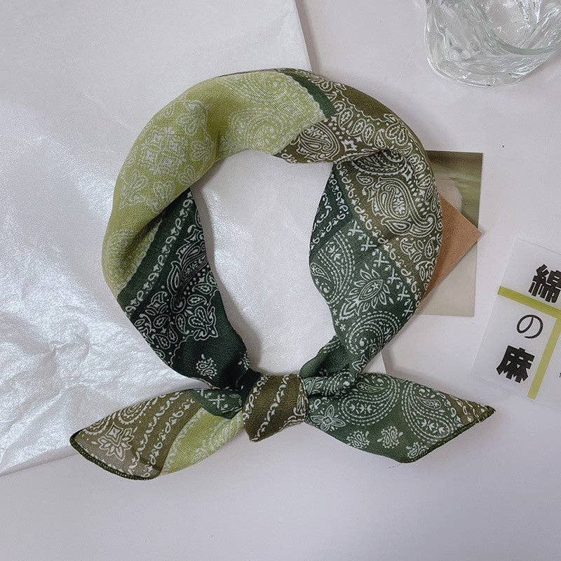 FurDecoration - Wholesale Scarf - Women's - Thin Printed Small Handkerchief1