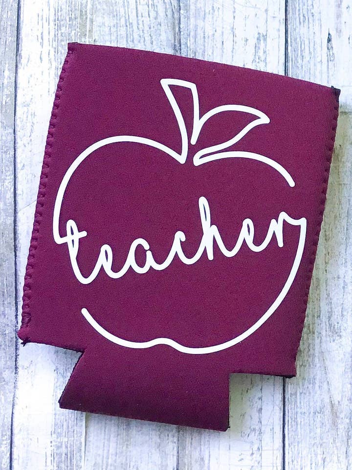 Teacher Apple Can Cooler for wholesale by The Good Teacher Co