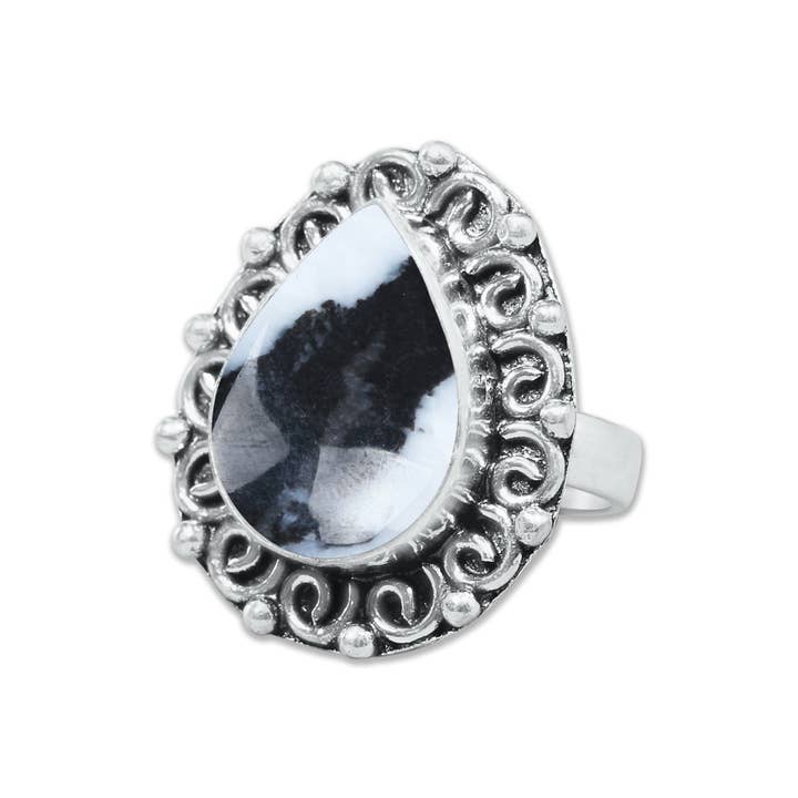 Handmade Jewels - Wholesale Cocktail/Statement Ring - Buffalo Turquoise Rings – Handmade, Silver-Plated, Boho Style12