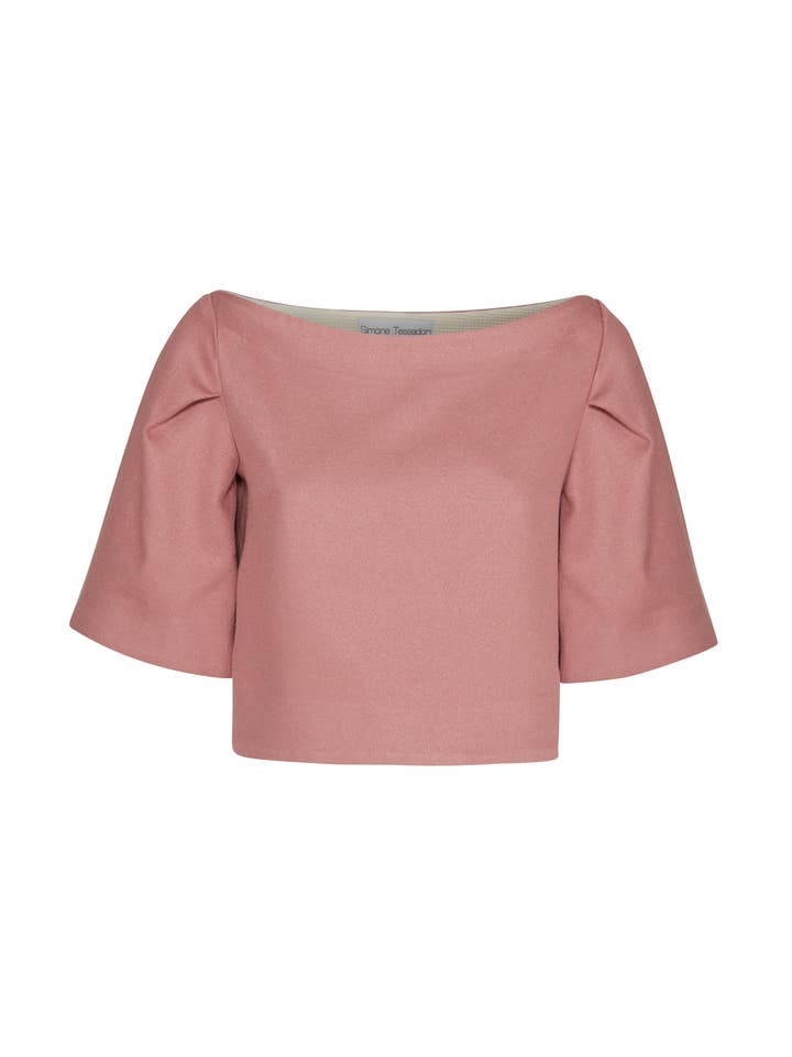 SHORT-SLEEVES CROP TOP S22BLMI1 por atacado de Simone Tessadori