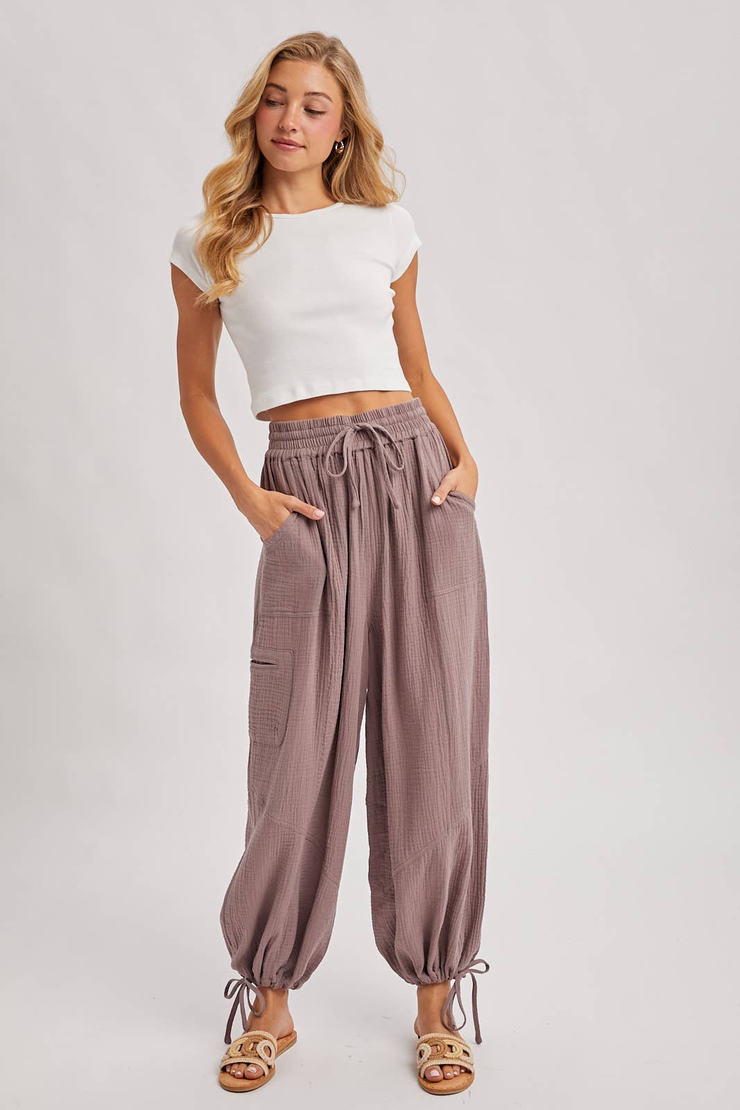 Bluivy - Wholesale Pants - Women's - JOGGER HAREM DRAWSTRING PANTS34