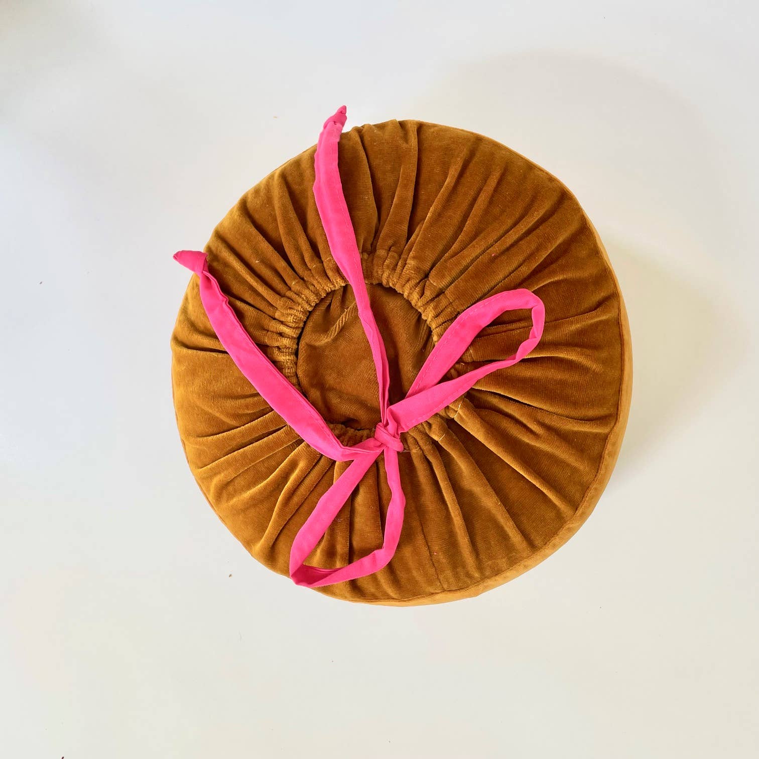 reinc. - Wholesale Meditation Supplies - Organic meditation cushion All Seeing Eye, mustard, embroidered 1