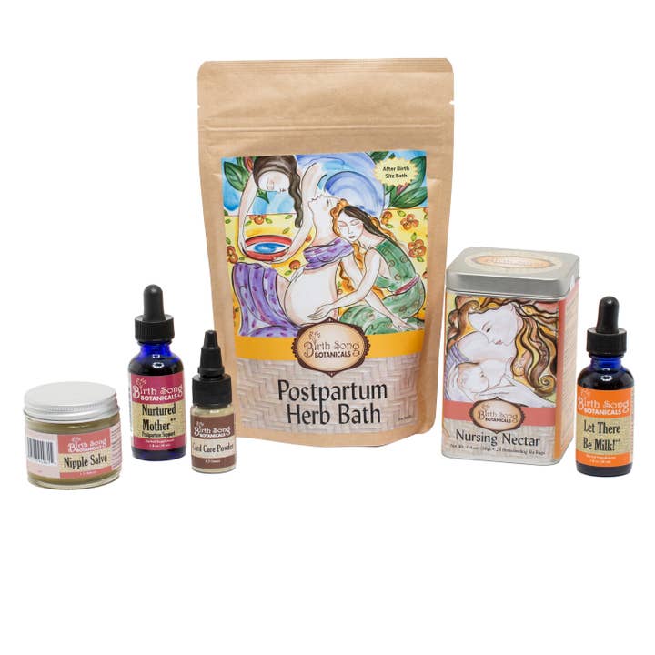 Birth Song Botanicals Co. - Wholesale New Mom Gift Box/Set - Herbal Postpartum Gift Set For New Moms