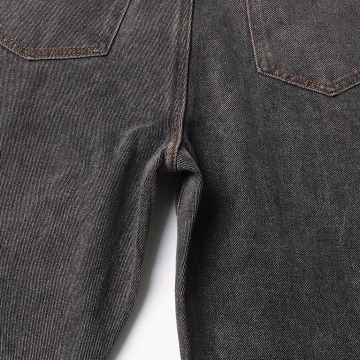 Grigio Jeans invecchiati a vita alta alla moda JP015Y - Stile retrò in vendita all'ingrosso su Faire16