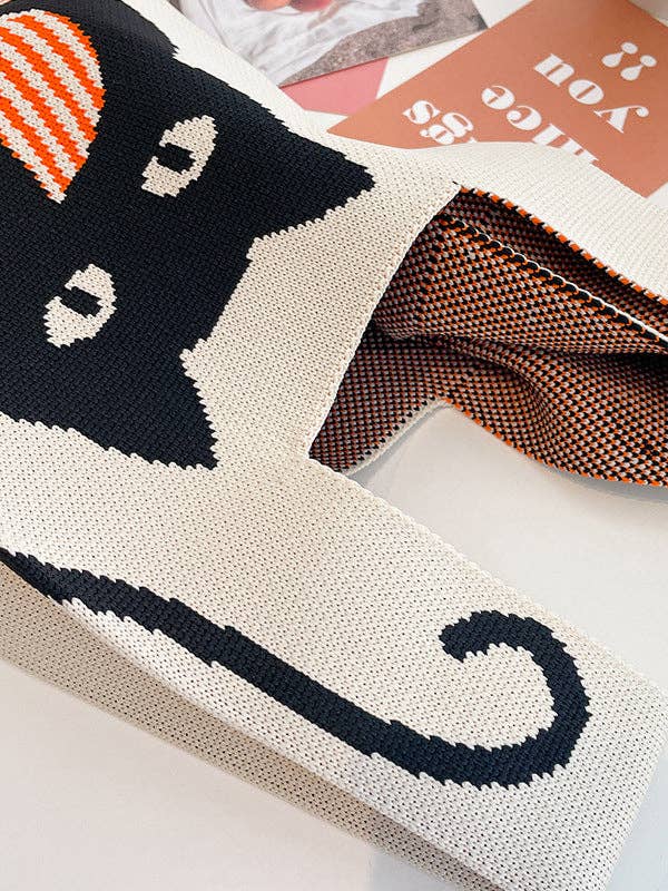 FurDecoration - Wholesale Tote Bag - Women's - Contrast Color Streamer Woven Bags Handbag7