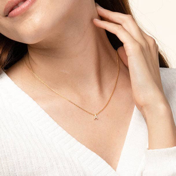 Bearfruit Jewelry - Wholesale Pendant/Charm Necklace - Crystal Initial Necklace36