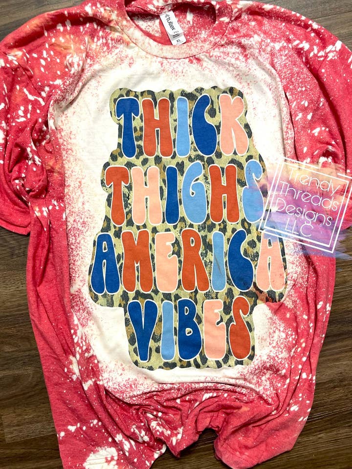 Camisa espessa America Vibes por atacado de Trendy Threads Designs LLC